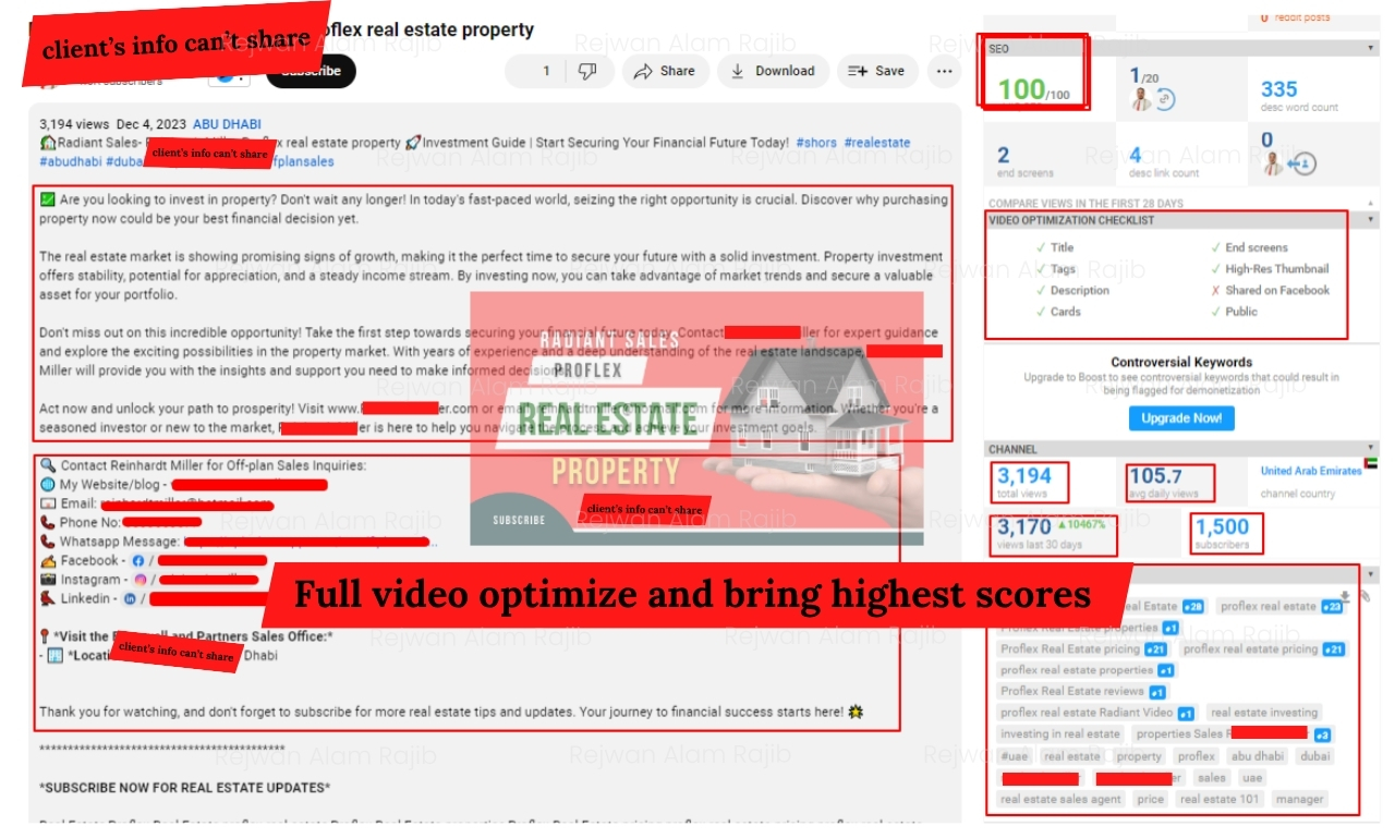youtube SEO, your channel growth manager video top ranking expert yt6